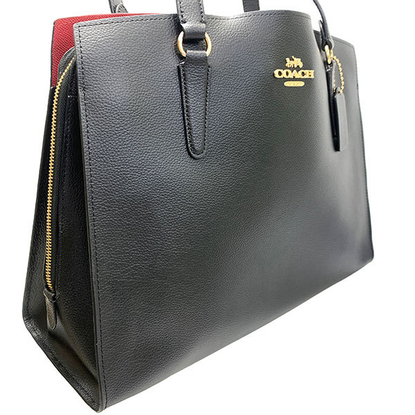 未使用級★ COACH C4077 テイタム キャリーオール40 A4収納可 黒 未使用級☆ COACH C4077 テイタム キャリーオール40 A4収納可 黒