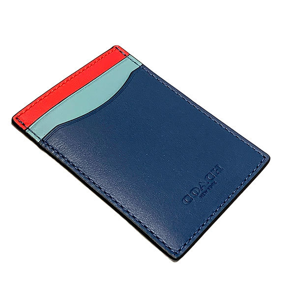 COACH（コーチ） 国内発送 カードケース メンズ カラーブロック レザー