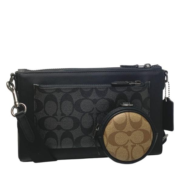 美品 コーチ ボディバッグ C5598 ショルダーバッグ メンズ クロスボディ COACH コーチ ショルダーバッグ メンズ クロスボディ ブラック