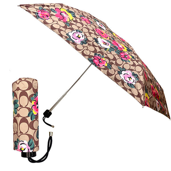 すぐ届く*COACH*UV プロテクション ミニ アンブレラ フローラル 花柄】COACH UV プロテクション ミニ アンブレラ・フローラル