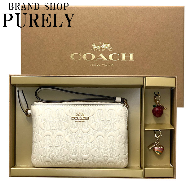 コーチ ポーチ レディース COACH 小物入れ シグネチャー レザー ジップ