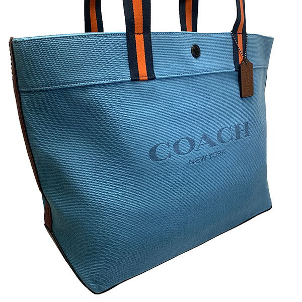 コーチ バッグ メンズ COACH トートバッグ カラーブロック キャンバス トート C8221 JITYY アクア×ダークサドルマルチ 送料無料