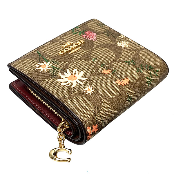 COACH 財布 花柄 ミディアム フラップ ウォレット ワイルドフラワー 新品 COACH - COACH 財布 花柄 ミディアムフラップ ウォレット ワイルド