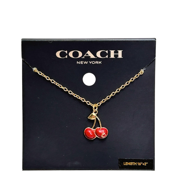 COACH チェリーと蝶のステートメントチャームネックレス 公式】COACH – コーチ | チェリー バタフライ チャーム ネックレス