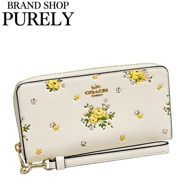 COACH（コーチ） 国内発送 財布 レディース 長財布 レザー フローラル