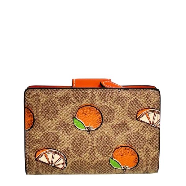 COACH（コーチ） 国内発送 財布 レディース 折り財布 オレンジ