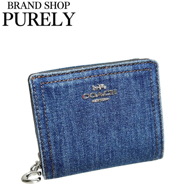 国内発/本物保証/COACH アコーディオン ウォレット デニム☆新作 予約商品】COACHアコーディオン ウォレット・ デニム (Coach/長