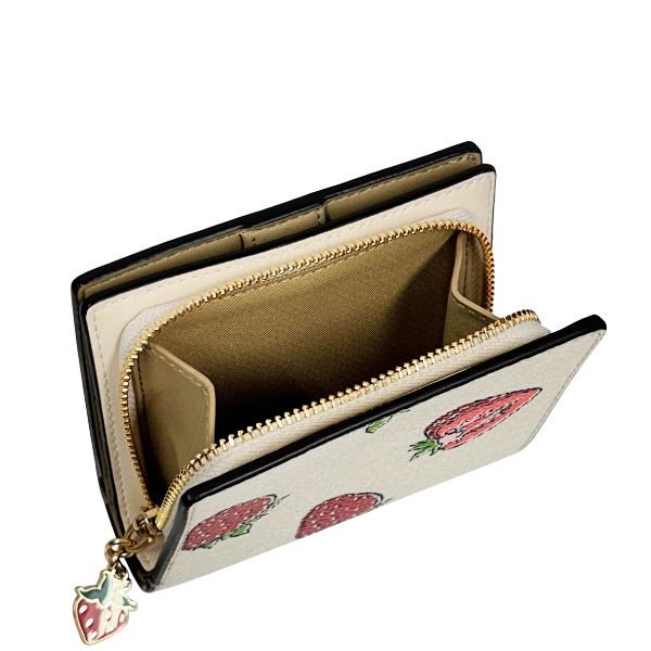 COACH（コーチ） 国内発送 財布 レディース 折り財布 ストロベリー