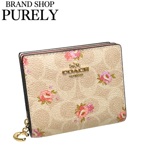 新品　COACH　折り財布　スナップウォレット　フローラルプリント　日本限定 COACH☆スナップ ウォレット・フローラル プリント (Coach/折りたたみ