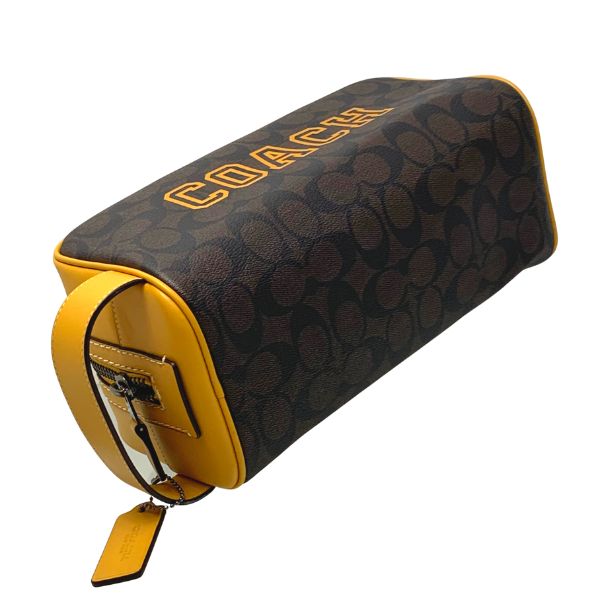 メンズ 【極美品】COACH トラベルキット シグネチャー セカンドバッグ