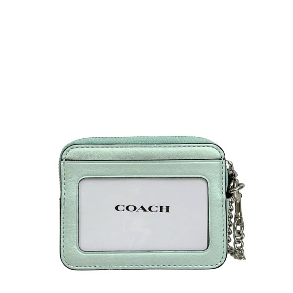 【コーチ 】レディース 本革 キルティングベスト、グリーン、サイズ xs COACH（コーチ） 国内発送 財布 レディース コインケース パーライズド