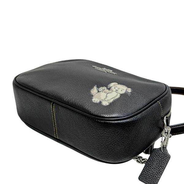 【ジェラさま】COACH ブラックレザー ショルダーバッグ COACH ショルダーバッグ ブラック レザー