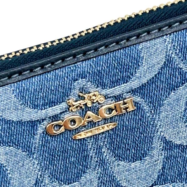 コーチ COACH メンズ レディース長財布 シグネチャー ストライプ デニム COACH（コーチ） 国内発送 財布 レディース 長財布 シグネチャー