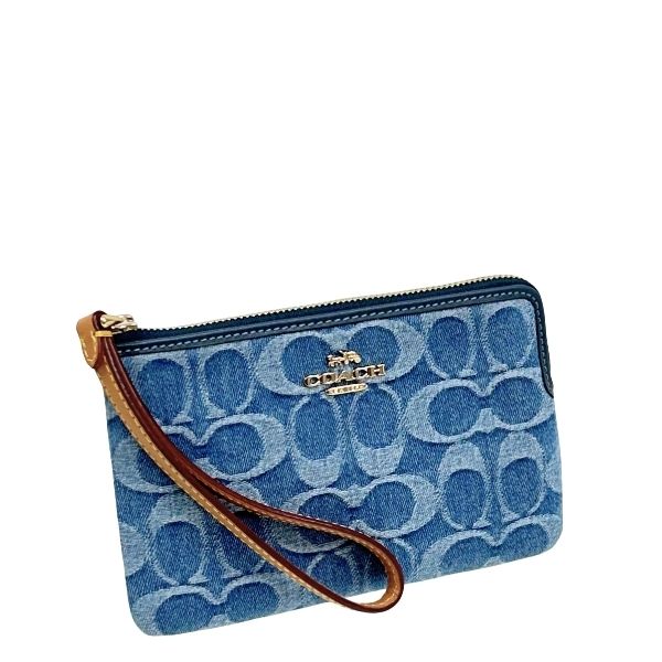 極美品】COACH パックマン コラボ リストレット シグネチャー ポーチ COACH（コーチ） 国内発送 ポーチ レディース 小物入れ シグネチャー