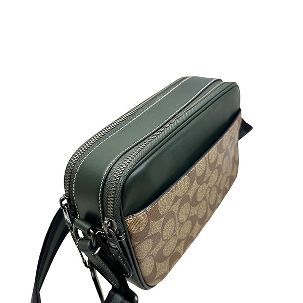 未使用 COACH CU041 メッセンジャーバッグ シグネチャー カーキ 公式