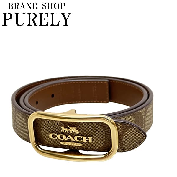 COACH 国内発送 コーチ ベルト レディース 25MM シグネチャー