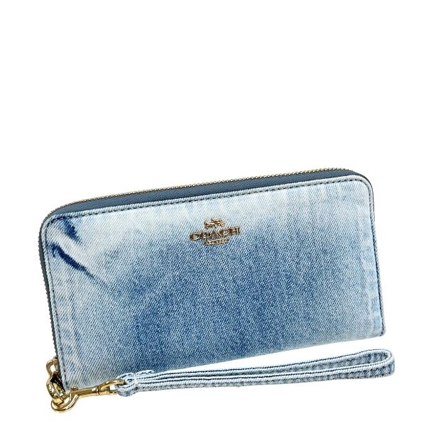 coach財布 COACH（コーチ） 国内発送 財布 レディース 長財布 ラブド デニム
