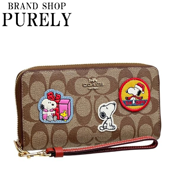 COACH（コーチ） 国内発送 財布 レディース 長財布 スヌーピー パッチ
