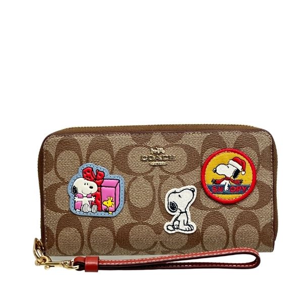 COACH（コーチ） 国内発送 財布 レディース 長財布 スヌーピー パッチ