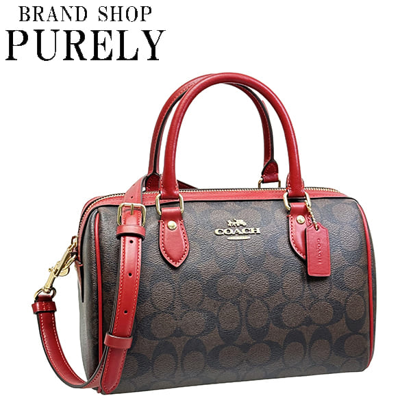 COACH コーチハンドバッグ　シグネチャー　レザーハンドバッグ　ダークブラウン COACH コーチ シグネチャー 2WAYハンドバッグ F31957 PVC/レザー