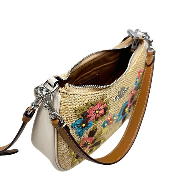 美品✨ COACH 2way ハンドバッグ フローラル エンブロイダリー テリ cj572_svnp_6.jpg