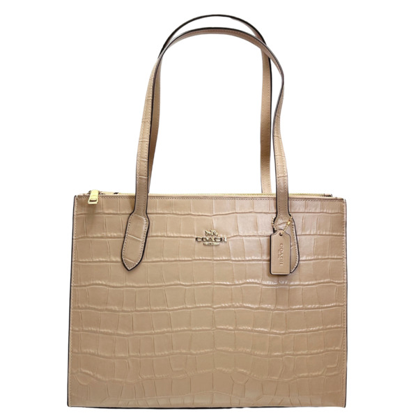 ✨未使用級✨コーチ トートバッグ ギャザード 裏地総柄2way 大容量 レザー COACH（コーチ） 国内発送 バッグ レディース トートバッグ エンボスド