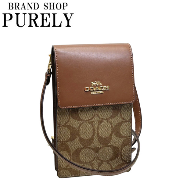 COACH フォーンショルダー CM234 IME74 カーキ/サドル COACH コーチ ショルダーバッグ レディース ブランド