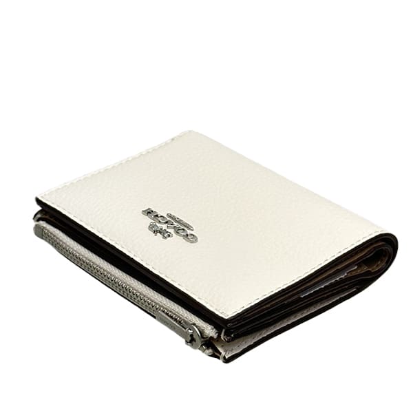 コーチ 財布 レディース COACH 折り財布 ぺブル レザー バイフォールド ウォレット CM315 SV/HA チョーク COACH（コーチ） 国内発送 財布 レディース 折り財布 ぺブル レザー