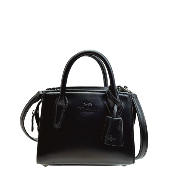 GELYN　COACH ブラック レザーハンドバッグ COACH 国内発送 コーチ バッグ レディース ショルダーバッグ