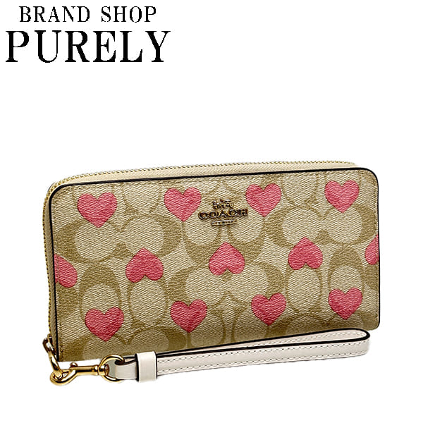COACH コーチ　長財布　CQ147 ハートプリント　カーキ　新品未使用 cq147_imotv_1.jpg