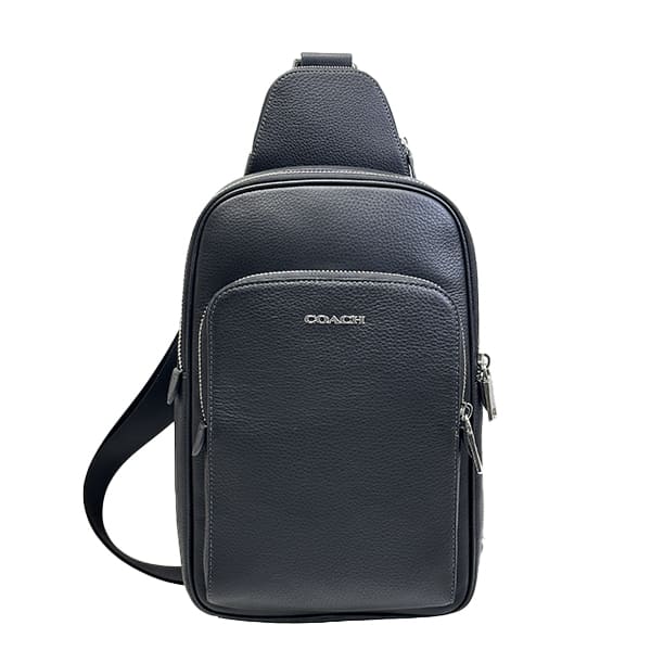 COACH レザー スリングバッグ ブラウン/ブラック COACH 国内発送 コーチ バッグ メンズ ショルダーバッグ レザー