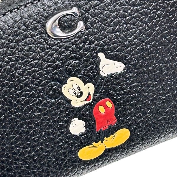 【新品】コーチ CQ783 LHBLC (ブラック×マルチカラー) 財布 長財布 COACH X DISNEY レザー ミッキーマウス アコーディオン ジップ ウォレット アウトレット レディース COACH（コーチ） DISNEY X COACH ディズニー X コラボ 財布 長財布