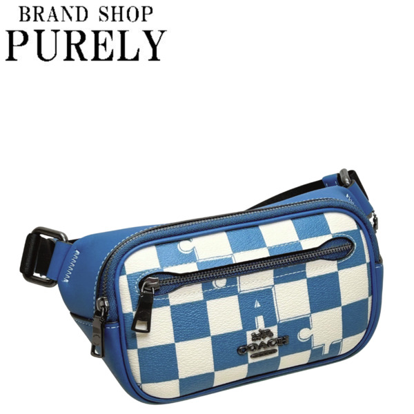 COACH 国内発送 コーチ バッグ メンズ ボディバッグ チェッカー