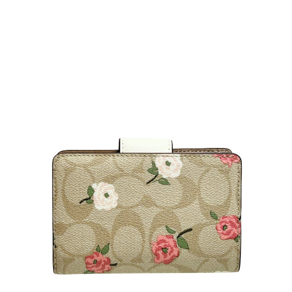 COACH コーチシグネチャー 刺繡フローラルスムース ミディアム二折り財布 COACH（コーチ） 財布 レディース 折り財布 シグネチャー フローラル