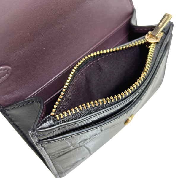 COACH コーチ 財布 長財布 新作 新品 クロコダイルエンボスド