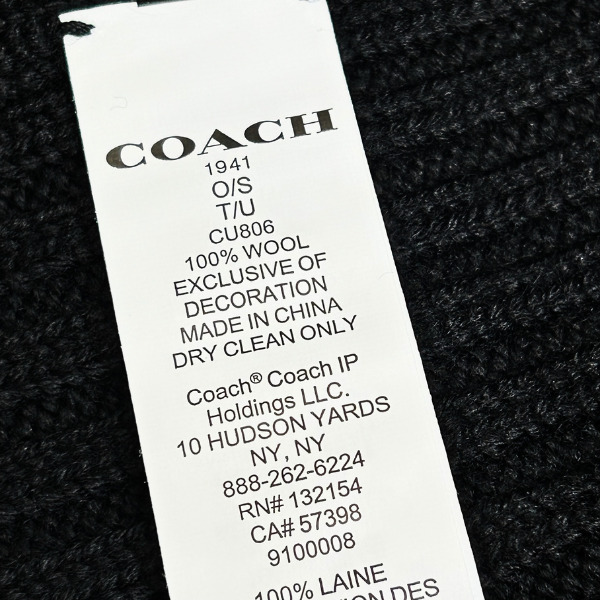 COACH（コーチ） 国内発送 帽子 レディース メンズ ニット帽 1941