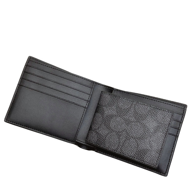 新品　Coach　コーチ 【合計３点 付属品セット】財布２点+レザーキーリング コーチ COACH 財布 メンズ 二つ折り財布 カードケース