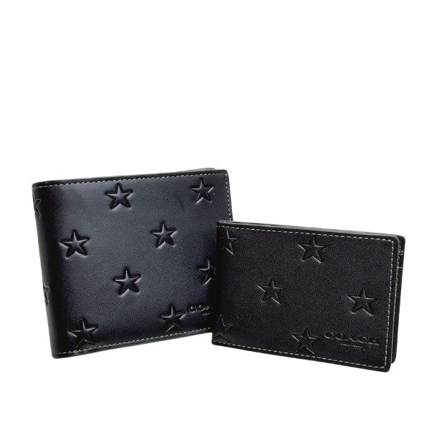 COACH 国内発送 コーチ 財布 メンズ 折り財布 スター プリント