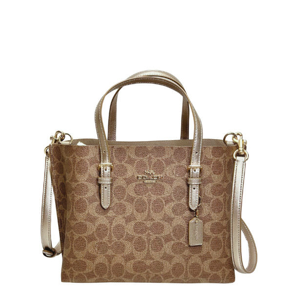 極美品✨COACH コーチ トートバッグ ヘリテージ PVC シグネチャー 茶