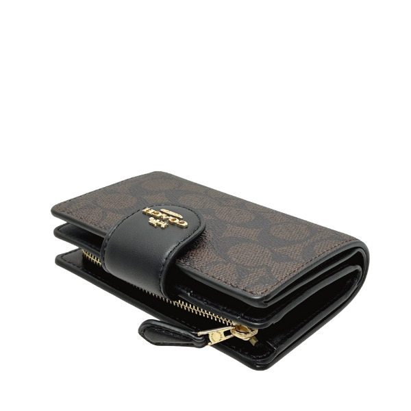 COACH（コーチ） 折り財布 シグネチャー ミディアム コーナー ジップ CW786 IMXD0 ウォルナット×ボールドレッド COACH（コーチ） 国内発送 財布 レディース 折り財布 シグネチャー