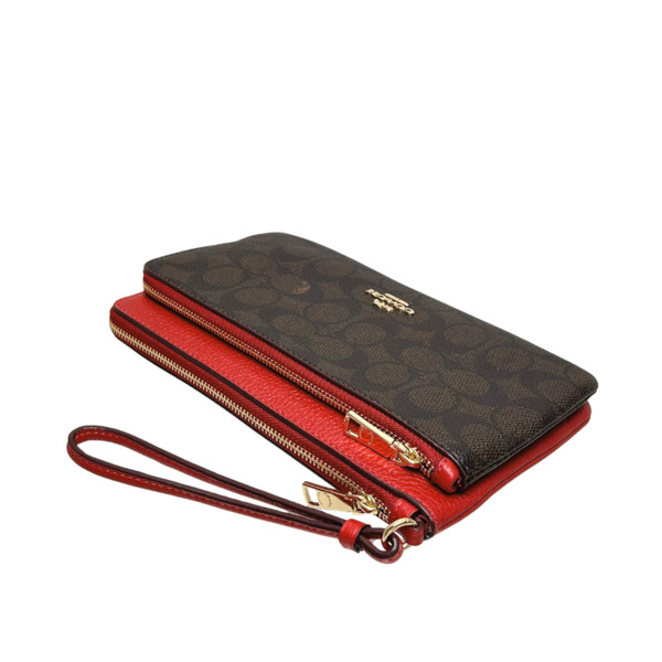 COACH 国内発送 コーチ 財布 レディース ポーチ シグネチャー ダブル