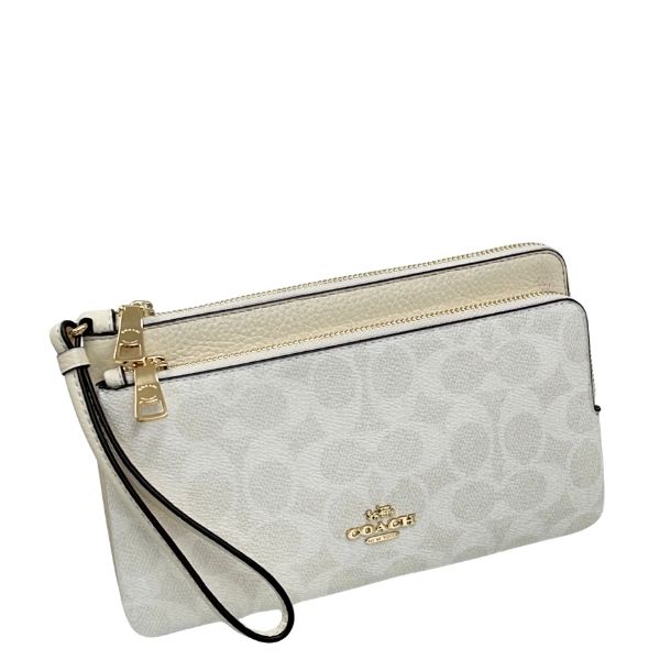 【新品未使用】COACH 花柄 シグネチャー 長財布 リストレット 白ホワイト COACH（コーチ） 国内発送 財布 レディース ポーチ シグネチャー
