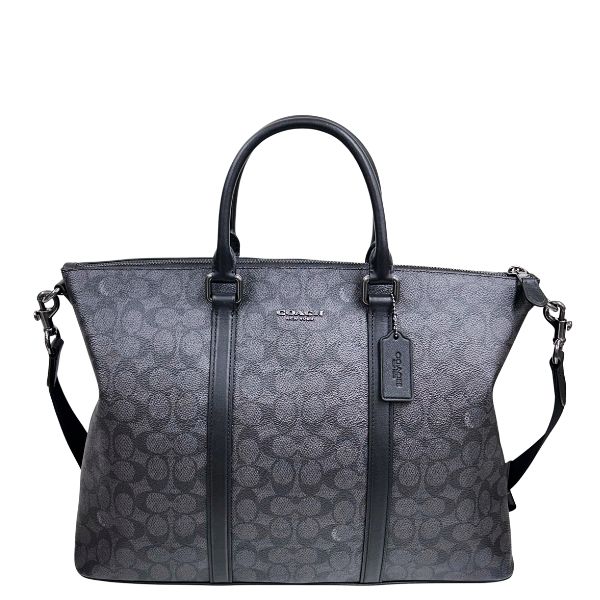 【ニャンちゅう】Coach ビジネスバッグ ブラック/グレー COACH（コーチ） 国内発送 バッグ メンズ トートバッグ 2WAY