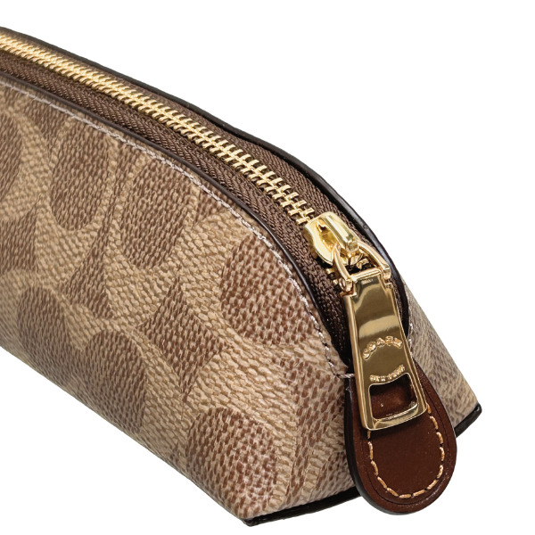 コーチ ポーチ メンズ レディース COACH ペンケース シグネチャー ペンシル ケース CZ206 IMXHE タン×ブラウン COACH（コーチ） 国内発送 ポーチ メンズ レディース ペンケース
