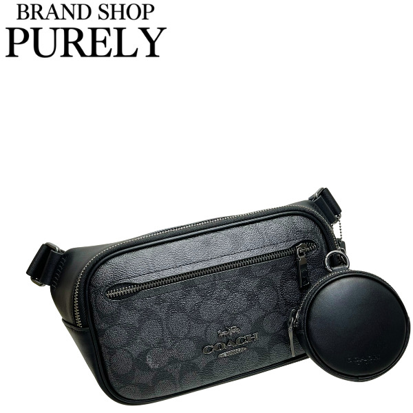 新品未使用 COACH ショルダーバッグ シグネチャー トラック ベルト バッグ 中古・古着通販】COACH (コーチ) シグネチャーショルダーバッグ
