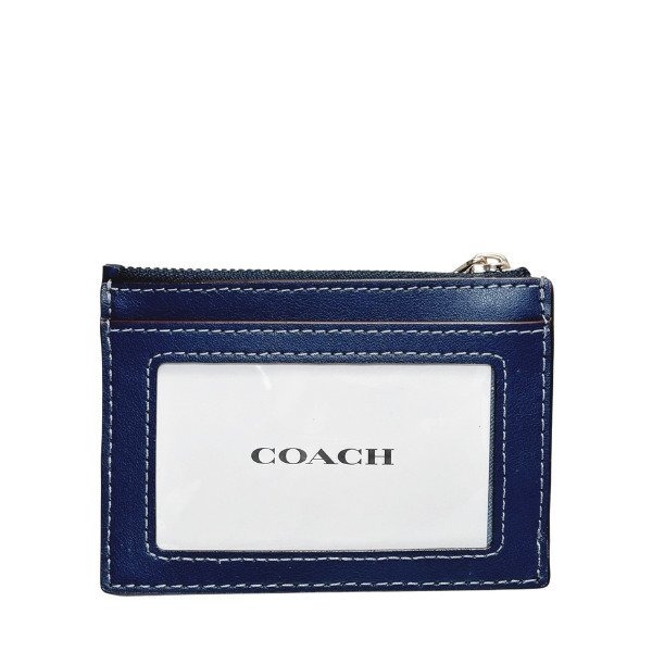 安心国内発送 COACH シグネチャー デニム 小銭入れ カードケース エッセンシャル ミニ ID カード ケース・シグネチャー デニム