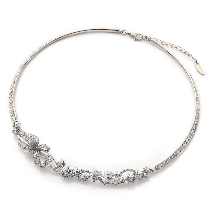 SV925 クリスタルガラス ネックレス チョーカー カットクリスタルガラス ネックレス ショート チョーカー クリスタルガラス ラグジュアリー