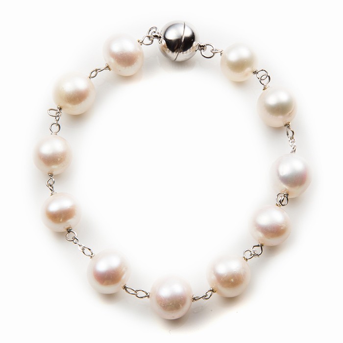 淡水パール ブレスレット PUNK PEARLS セーフティピン&パールブレスレット : 淡水パール