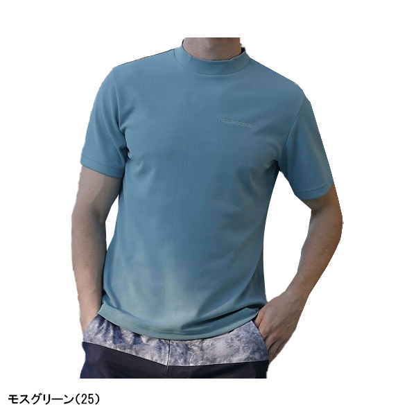Rosasen（ロサーセン） 半袖 モックネックシャツ メッシュジャガード