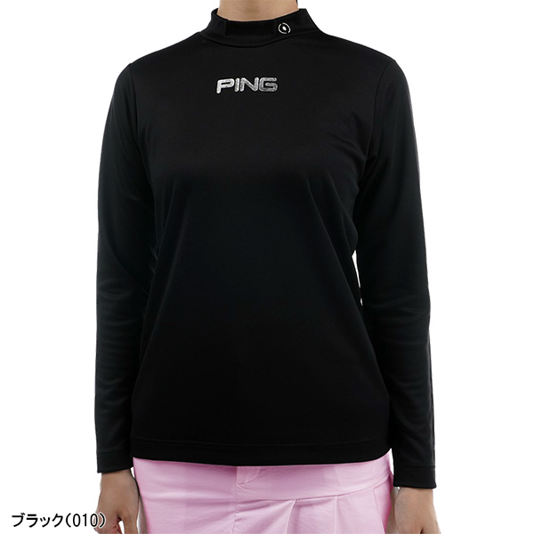 レディース ピン アパレル ゴルフウェア 長袖 ハイネックシャツ PINGロゴスムース 622-2269904 トップス PING APPAREL 秋冬ウェア 秋冬モデル 22FW 女性用 | PING | 02